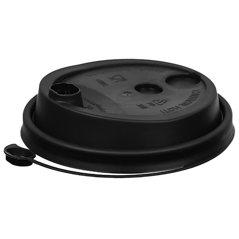 Крышка стакана черная D=90 мм, 50 штук