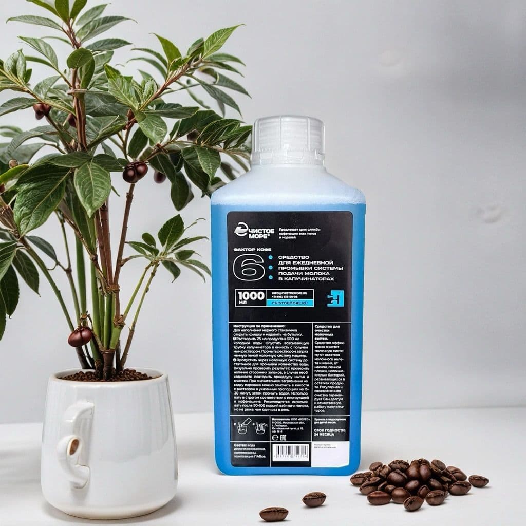 Средство для промывки капучинатора "Фактор кофе 6" флакон квадр.1 л