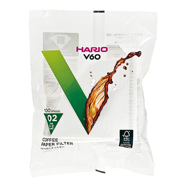 картинка Фильтры для Hario  V60 на 1-4 чашки 100шт от магазина Ruscoffee.ru